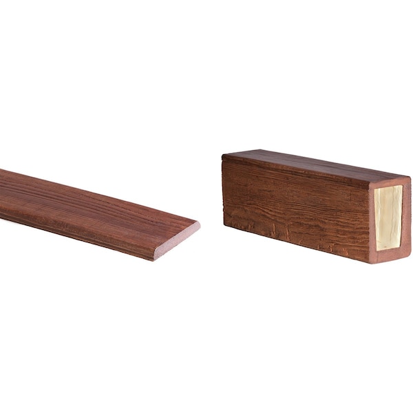 Ekena Millwork 5 1/2"W x 144"L Mesa Faux Wood Beam Panel For Use With Fypon Faux Wood Beam BTM6X144 - main